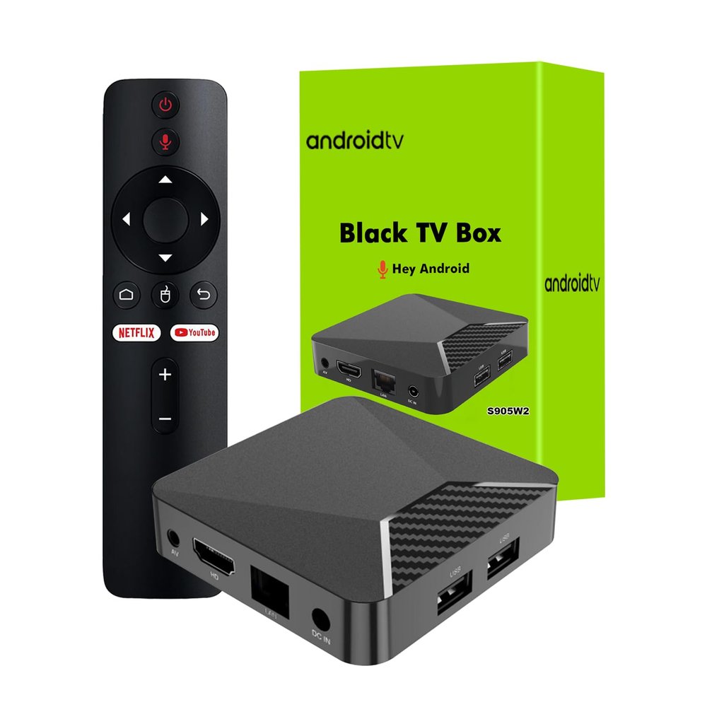 BOXPUT Android 11.0 TV Box Q5 Series Amlogic S905W2 Chip Smart TV Box 2GB RAM 16GB ROM BT 5.2 Dual WiFi 2.4G/5G 4K HD Android Box with BT Voice Remote (iATV Q5 Plus)