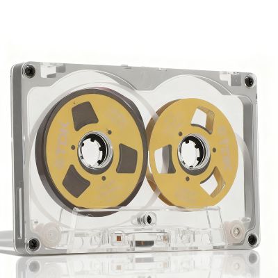 Reel to Reel Blank Audio Cassette Tape, 55 Minutes Recording Time, Metal Plated Wheels Audio Cassette Tape, Ideal for Music Recording