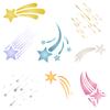 Shooting Stars Stencil, 4.5 x 4.5 inch - Mix Media Layering Celestial Shooting Star view 1