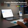 QYiiD Keyboard Case for iPad Air 11-inch (M2) 2024, 7 Color Backlit, Smart Trackpad, Detachable Wireless Wireless Folio Cover for iPad Air 11 inch 2024/ Air 5th/4th, iPad Pro 11 (4/3/2/1 Gen), Black view 4