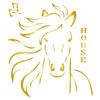 Horse Head Stencil, 4.5 x 4.5 inch - Animal Farm Equine Chinese Year of The Horse view 1