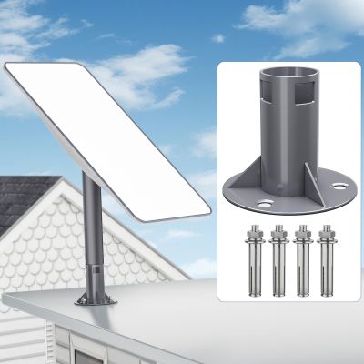 Fixed Base for Starlinnk Gen2Starlinnk Gen2 Pole MountShort Model, StarlinnkV2 Stainless Steel Pipe AdapterStarlink Mounting kit for StarlinnkGen 2 Receiver -Dark Gray