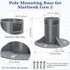 Fixed Base for Starlinnk Gen2Starlinnk Gen2 Pole MountShort Model, StarlinnkV2 Stainless Steel Pipe AdapterStarlink Mounting kit for StarlinnkGen 2 Receiver -Dark Gray view 2