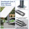 Fixed Base for Starlinnk Gen2Starlinnk Gen2 Pole MountShort Model, StarlinnkV2 Stainless Steel Pipe AdapterStarlink Mounting kit for StarlinnkGen 2 Receiver -Dark Gray view 3