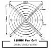 10PCS Silvery Metal Wire Finger Protector Guard PC DC Fan Grill 30mm 40mm 50mm 60mm 70mm 80mm 90mm 120mm 135mm 140mm 170mm 200mm(Color:10Pcs 135mm Grill) view 2