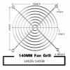 10PCS Silvery Metal Wire Finger Protector Guard PC DC Fan Grill 30mm 40mm 50mm 60mm 70mm 80mm 90mm 120mm 135mm 140mm 170mm 200mm(Color:10Pcs 140mm grill) view 2