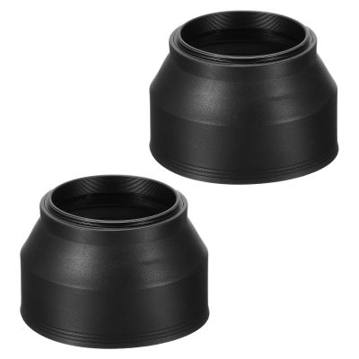 PATIKIL 52mm Camera Lens Hood, 2Pcs Rubber Collapsible Lens Protector Anti-Reflection Blocks Excess Sunlight Enhance Camera Photography for Nikon, for Fujifilm, for Pentax, for Leica