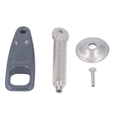 POENVFPO Stainless Steel Aluminum Transom Clamp Kit, Locking Pressure Plate Screw Handle Design, for 15hp Engine