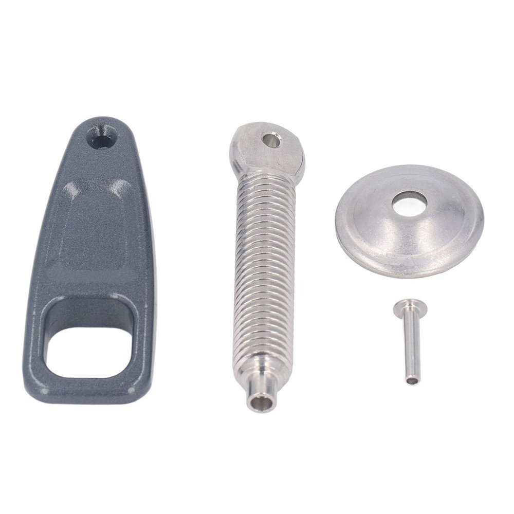 POENVFPO Stainless Steel Aluminum Transom Clamp Kit, Locking Pressure Plate Screw Handle Design, for 15hp Engine