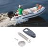 POENVFPO Stainless Steel Aluminum Transom Clamp Kit, Locking Pressure Plate Screw Handle Design, for 15hp Engine view 2