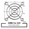 5PCS Metal Mesh Finger Guard Protective Net Fan Grill 30mm 40mm 50mm 60mm 70mm 80mm 90mm 120mm 135mm 140mm 150mm 170mm 200mm(Color:50mm,Size:5PCS-Black Grills) view 2