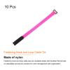 MECCANIXITY Fastening Hook and Loop Cable Tie 13.7 x 0.7 Inch Reusable with Buckle Adjustable Multi-Purpose Wire Strap for Cord Management Pink, Pack of 10 view 3