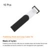 MECCANIXITY Fastening Hook and Loop Cable Tie 5.9 x 0.7 Inch Reusable with Buckle Adjustable Multi-Purpose Wire Strap for Cord Management White, Pack of 10 view 3