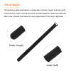 MECCANIXITY Fastening Hook and Loop Cable Tie 15.7 x 0.9 Inch Reusable with Buckle Adjustable Multi-Purpose Wire Strap for Cord Management Black, Pack of 10 view 4