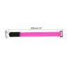 MECCANIXITY Fastening Hook and Loop Cable Tie 11.8 x 0.9 Inch Reusable with Buckle Adjustable Multi-Purpose Wire Strap for Cord Management Pink, Pack of 10 view 2