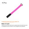 MECCANIXITY Fastening Hook and Loop Cable Tie 11.8 x 0.9 Inch Reusable with Buckle Adjustable Multi-Purpose Wire Strap for Cord Management Pink, Pack of 10 view 3