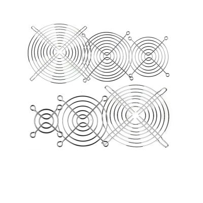 5PCS Metal Mesh Finger Guard Protective Net Fan Grill 30mm 40mm 50mm 60mm 70mm 80mm 90mm 120mm 135mm 140mm 150mm 170mm 200mm(Color:90mm,Size:5PCS-Black Grills)