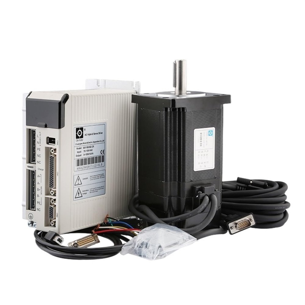 SS1108-BZ-ZX Drive Digital Display Drive 6A 70VAC-130VAC + Hybrid Servo Brake Closed Loop Stepper Motor + 10m Encoder Cable Set(Size:86B motor set)