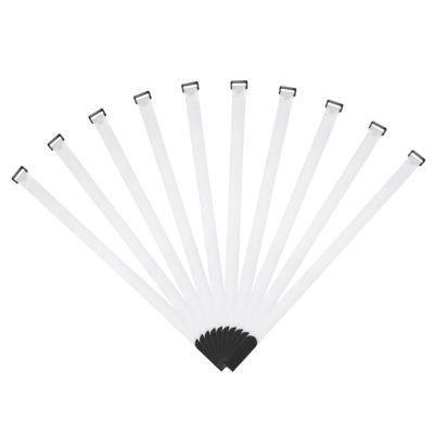 MECCANIXITY Fastening Hook and Loop Cable Tie 23.6 x 0.7 Inch Reusable with Buckle Adjustable Multi-Purpose Wire Strap for Cord Management White, Pack of 10