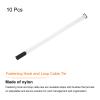 MECCANIXITY Fastening Hook and Loop Cable Tie 23.6 x 0.7 Inch Reusable with Buckle Adjustable Multi-Purpose Wire Strap for Cord Management White, Pack of 10 view 3
