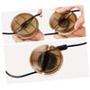 Angoily 3pcs Portable Cable Winder Earphone Holder Wire Cord Organizer for Home Office Design for Headphones Charging Cords Light Coffee view 4