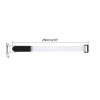 MECCANIXITY Fastening Hook and Loop Cable Tie 9.8 x 0.7 Inch Reusable with Buckle Adjustable Multi-Purpose Wire Strap for Cord Management White, Pack of 10 view 2