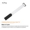 MECCANIXITY Fastening Hook and Loop Cable Tie 9.8 x 0.7 Inch Reusable with Buckle Adjustable Multi-Purpose Wire Strap for Cord Management White, Pack of 10 view 3