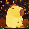 Bestfaith Cute Tangerine Capybara Night Light, LED Squishy Night Lamp, 2 Levels Dimmable Nursery Nightlight for Kids, Rechargeable Touch Lamp, Dorm Decor, Kids Funny Gifts (Fixed Tangerine) view 1