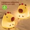 Bestfaith Cute Tangerine Capybara Night Light, LED Squishy Night Lamp, 2 Levels Dimmable Nursery Nightlight for Kids, Rechargeable Touch Lamp, Dorm Decor, Kids Funny Gifts (Fixed Tangerine) view 3