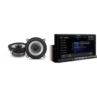Alpine iLX-507 7" Multimedia Receiver Wireless Apple CarPlay & Wireless Android Auto & 1 Pair S2-S50 Type S 5.25" Coax Speakers