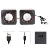 Acouto Computer Speakers USB Stereo 3.5Mm Wired Speaker for Desktop Laptop Pc Computer Plastic Pc Speakers Black (Binaural) view 4