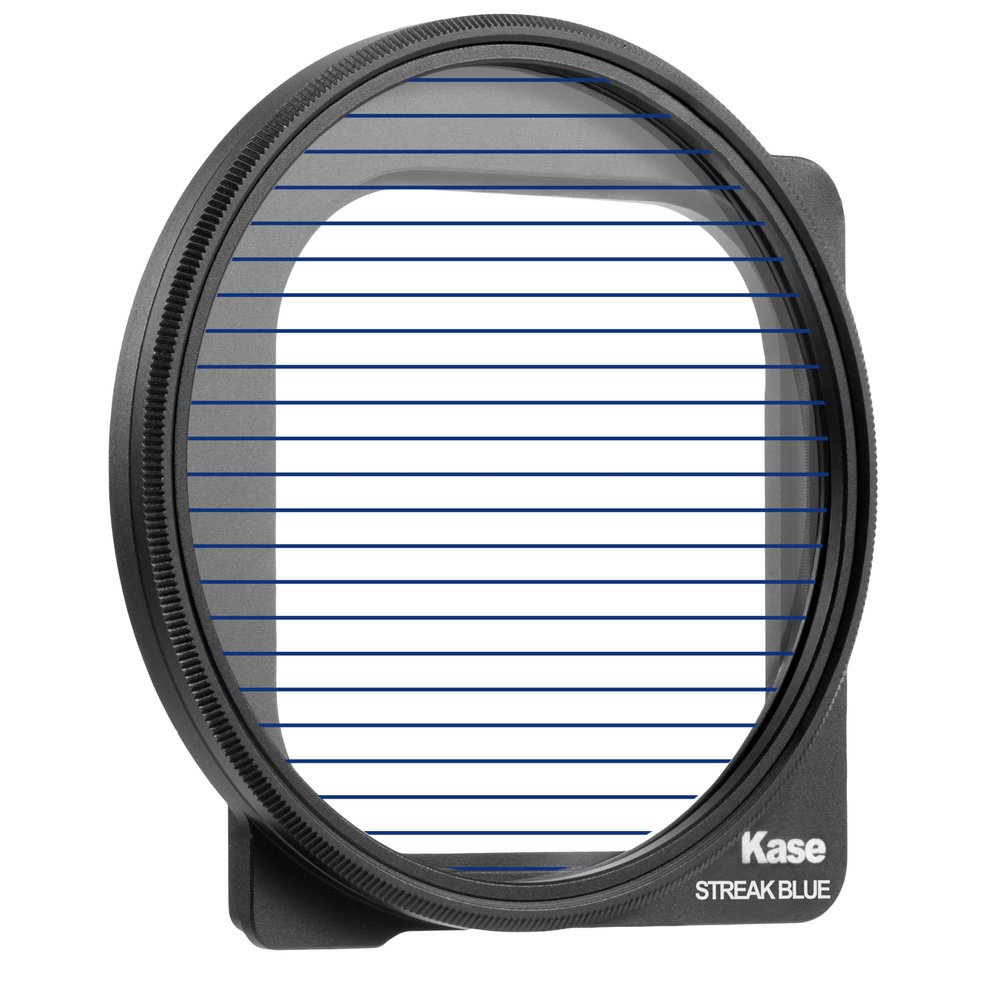 Kase Smartphone Optical Glass Blue Streak Special Effects Filter Anamorphic Compatible with iPhone 15 Pro / 15 Pro Max