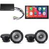 Alpine iLX-407 7-Inch Multimedia Receiver Apple Carplay and Android Auto w/ (2) R2-S65 6.5" Coaxial Bundle w/Power Pack view 1