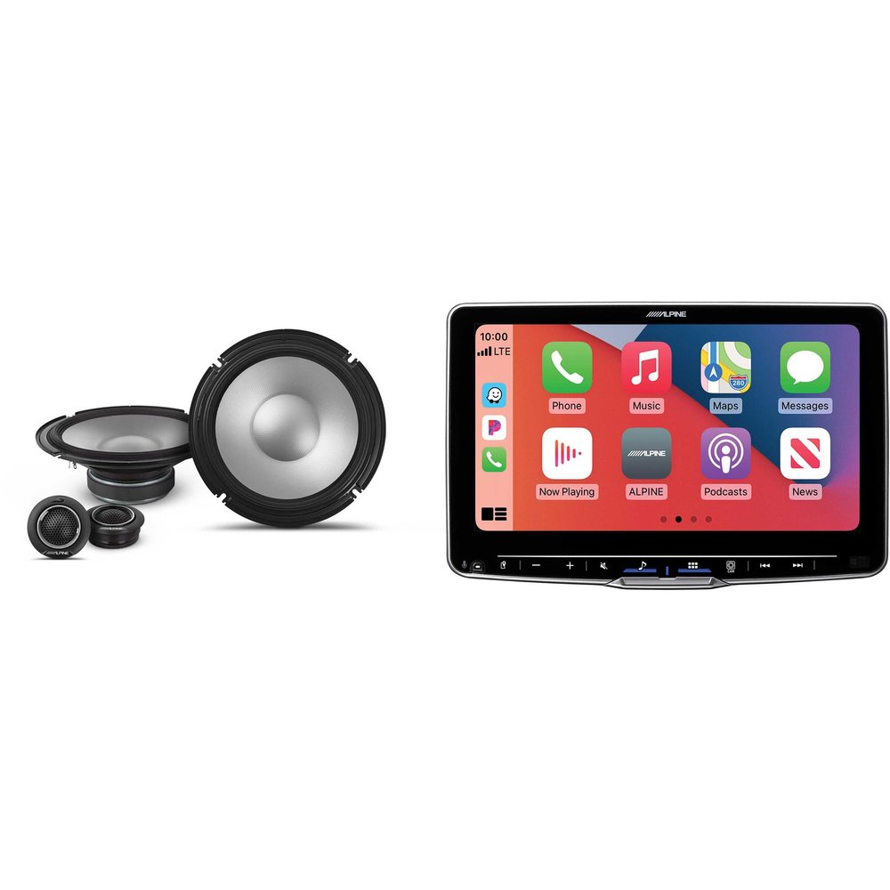 Alpine ILX-F509 Halo9 9" Multimedia Touchscreen Receiver & 1 Pair S2-S80C Type S 8" Component Speakers