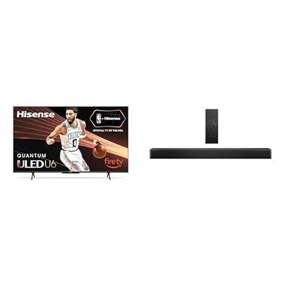 Hisense Exclusive Bundle 75U6HF Smart TV & HS2100 Soundbar
