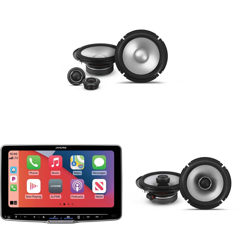 Alpine ILX-F509 Halo9 9" Multimedia Receiver + S2 6.5" Component & Coaxial Speakers