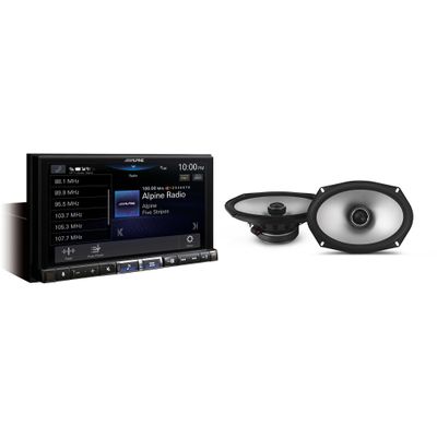 Alpine iLX-507 7" Multimedia Receiver Wireless Apple CarPlay & Wireless Android Auto & 1 Pair Alpine S2-S69 Type S 6x9 Coax Speakers