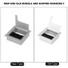 Akozon Large Aluminium Desk Grommet, Computer Wire Cable Tidy Outlet Insert Hole Top Cover, Desk Cord Grommet with Brush for Computer Desk Table (S) view 2