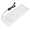 Akozon USB Wired Silicone Keyboard, 85 Keys, Fully Sealed, Lightweight, Portable, Silent, Soft and Comfortable, Rollup Design for PC, Notebook, Laptop - Black (White) view 1