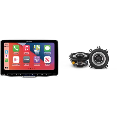Alpine ILX-F509 Halo9 9" Multimedia Touchscreen Receiver & 1 Pair S2-S40 Type S 4" Coax Speakers