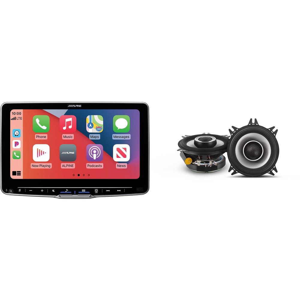 Alpine ILX-F509 Halo9 9" Multimedia Touchscreen Receiver & 1 Pair S2-S40 Type S 4" Coax Speakers