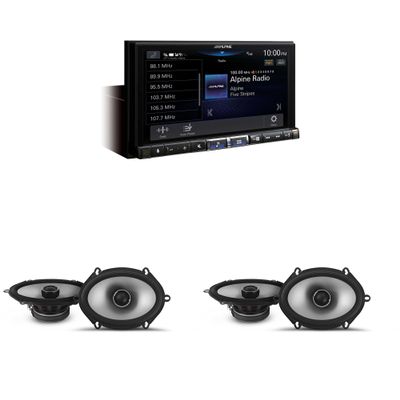 Alpine iLX-507 7" Multimedia Receiver Wireless Apple CarPlay & Wireless Android Auto & 2 Pairs Alpine S2-S68 Type S 6x8 Coax Speakers