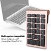Akozon 22 Keys Numeric Keypad, 2.4G USB Mini Keyboard with Receiver, Plug and Play, Ergonomic Design for AndroidWindowsOS - Iron Gray (Rose Gold) view 4
