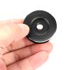 Akozon 45 RPM Solid Aluminum Turntable Adapter - Large Hole Conversion Sheet for Records, Black Clamp Adapter for Most Big Hole Records (Black) view 2