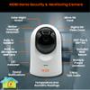 MobiCam PRO Home Monitoring Camera Single: Full HD, Pan & Tilt, Color Night Vision, Motion Tracking, Temp & Humidity Readings. Supports Cloud & SD Storage, Smart App Compatible view 3