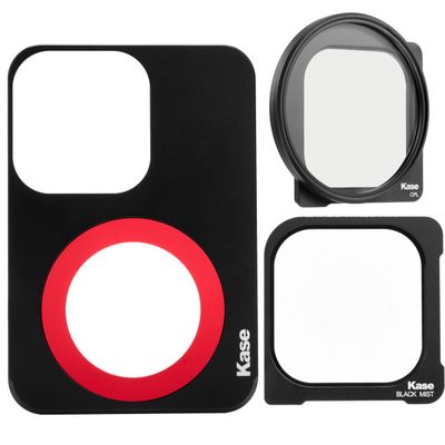 Kase Smartphone Optical Glass Filter Kit Magnetic Plate + CPL + Black Mist 1/4 Compatible with iPhone 15 Pro Max
