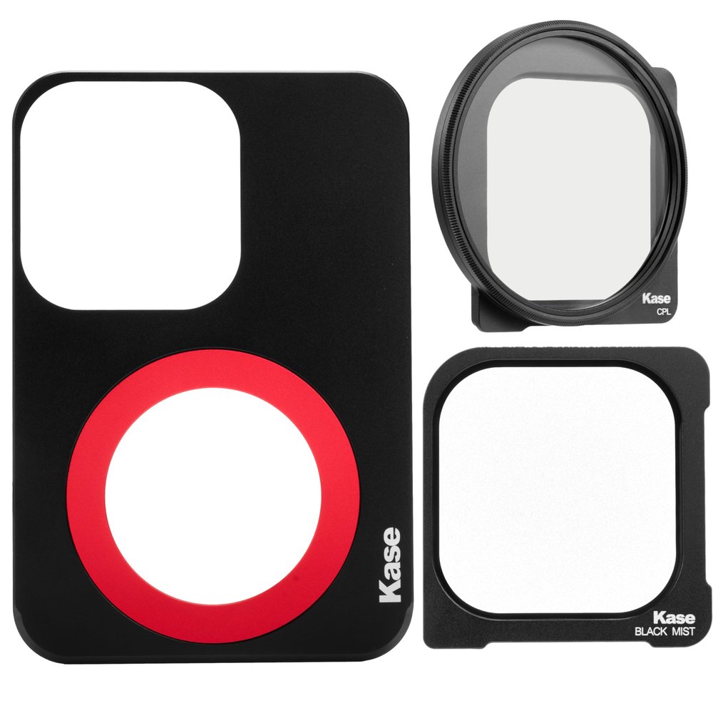 Kase Smartphone Optical Glass Filter Kit Magnetic Plate + CPL + Black Mist 1/4 Compatible with iPhone 15 Pro Max