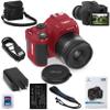 Minolta ProShot 64MP Digital Camera  10x Optical Zoom, 4K Ultra HD Video, Macro Shooting, Anti-Shake, 3-inch LCD Screen, Face Detection  Includes 32GB SD Card, Battery & Case (Red) view 1