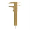 BRAWNA Brow Pro Measuring Tool - Double Scale Eyebrow Ruler for Microblading, Brow & Makeup Artists - Eyebrow Caliper Ruler Plastic- Gold view 1