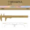 BRAWNA Brow Pro Measuring Tool - Double Scale Eyebrow Ruler for Microblading, Brow & Makeup Artists - Eyebrow Caliper Ruler Plastic- Gold view 4
